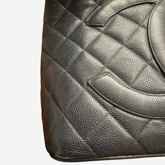 Chanel Medallion Tote Quilted Caviar Dark Navy With Silver Hardware - Picture 10 of 12